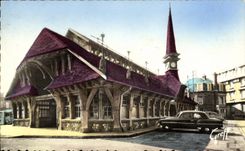 MODERN CARD Etretat the Old Automobile market