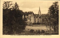 VINTAGE POSTCARD Zoological gardens De Cleres View Zoo