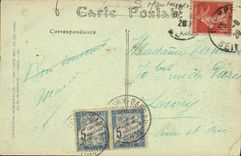 Cig de Dieppe de la POSTAL de la VENDIMIA de la playa