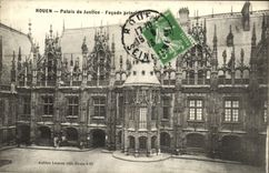 VINTAGE POSTCARD Rouen Garden of Palate Principal Frontage