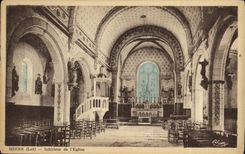 VINTAGE POSTCARD Interior Miers of L church
