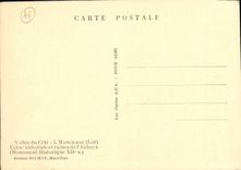 VINTAGE POSTCARD Valley of Cete Marclhac Abbey church and Ruins of L Abbey