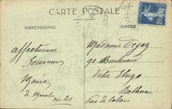 POSTAL Cahors interior de la VENDIMIA de la catedral