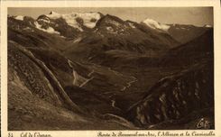 VINTAGE POSTCARD Collar of L Iseran Road of Bonneval on Arc L Albaron and Ciamiarella