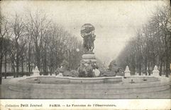 VINTAGE POSTCARD Paris the Fountain of L Observatory