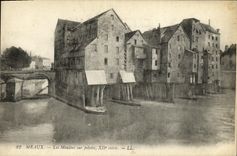VINTAGE POSTCARD Meaux Moulins on Pile