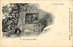 CPA Fontainebleau Rousseau et Millet 