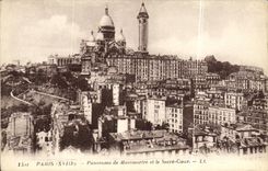 CPA Paris Panorama de Montmartre et le Sacre Coeur