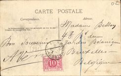 VINTAGE POSTCARD St Menebould L Aisne Seen of the Red Bridge