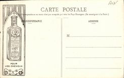 VINTAGE POSTCARD Divonne les Bains the source Vidart Publicity Ptrole Hahn for the Hair Shampoo Hairdresser