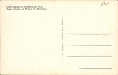 VINTAGE POSTCARD Chatillon de Michaille Road D Ardon and Plateau of Montanges