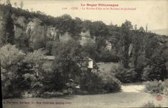 VINTAGE POSTCARD Cize the River D Ain and Rocks of Jarbonnel