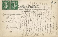 POSTAL de la VENDIMIA una esquina de la aldea de Nantua del lago del puerto