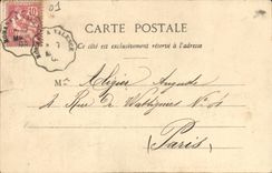 VINTAGE POSTCARD Romance Clock of Jaquemart