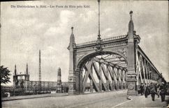 VINTAGE POSTCARD Die Rheinbrucken B Kehl Bridges of the Rhine close Kehl