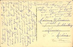 VINTAGE POSTCARD Church And Seminar of the Carmelite friars central Basin and Stele of the first victim Happy Giroud