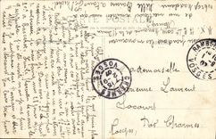 POSTAL L Alsacia Pittorseque de la VENDIMIA y ruinas de Historique del castillo de Kintzheim