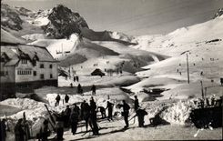 MODERN CARD Mongie Departure for the ski At the bottom Tourmalet