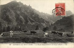 VINTAGE POSTCARD surroundings of the Mount Gild Puy de Sancy and L Entered of the Falls D Vaches hell