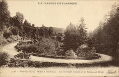 VINTAGE POSTCARD the Mount Gilds an Abrupt Turning on the Brook of Dyane Automobile