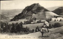 CPA La Bourboule La Roche Vendeix Ane 