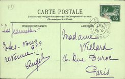 VINTAGE POSTCARD Menat the Castle of the Rocks