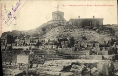 VINTAGE POSTCARD L Auvergne the Summit of Puy de Dome Ruins and Observatory