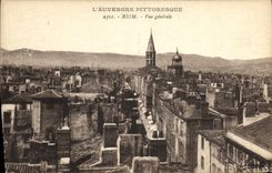 VINTAGE POSTCARD L Auvergne Riom View