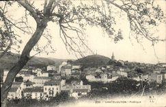 POSTAL L Auvergne poetico Chatelguyon de la VENDIMIA