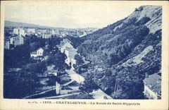POSTAL Chatelguyon de la VENDIMIA el camino de Hipolito Saint