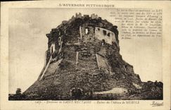 VINTAGE POSTCARD Surroundings of Saint Nectary Ruins of the castle of Murols