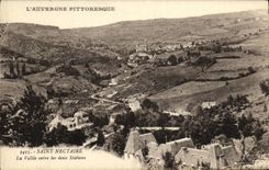 VINTAGE POSTCARD Saint Nectary the valley enters the two stations
