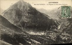 VINTAGE POSTCARD Cauterets Peguere seen of the Hortense Queen
