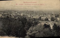 CPA Tarbes Vue Generale Et Chaine des Pyrenees
