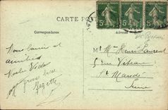 CPA Lourdes statue de Saint Michel et les Allees