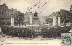 POSTAL Clermont Ferrand de la VENDIMIA el lugar Herem santo y Puy de Dome