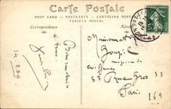 POSTAL Clermont Ferrand de la VENDIMIA vista del parque de Bargoin