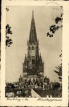 VINTAGE POSTCARD Freiburg Munsterpyramide