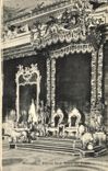 VINTAGE POSTCARD Madrid Palacio Real Living room del Trono