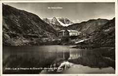 VINTAGE POSTCARD Lake and Old people s home of Large St Bernard