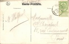VINTAGE POSTCARD Which occurred of Longchamp Uccle