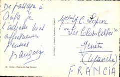 VINTAGE POSTCARD Avila Puerta de San Vicente