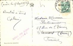 VINTAGE POSTCARD Geneva seen of Beautiful Cologny Cedar