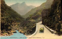 VINTAGE POSTCARD Ravelled Calacuccia of Scala Santa Regina