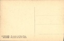 VINTAGE POSTCARD Brugge Processive van het H Bloed Oxcart