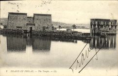 VINTAGE POSTCARD Island off Philae The Egypt Temple