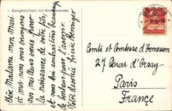 VINTAGE POSTCARD Bergkirchlein MIT Krokuswiese