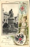 VINTAGE POSTCARD Lubeck Gelbeldenkmal Lubeck Eagle