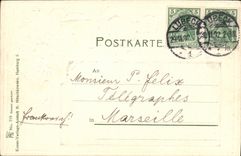 VINTAGE POSTCARD Lubeck Gelbeldenkmal Lubeck Eagle