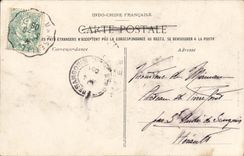 VINTAGE POSTCARD Tonkin Hanoi Pagoda of Pre Fieuis of the Botanical garden Indo China Elephant